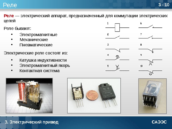 Электрические реле презентация