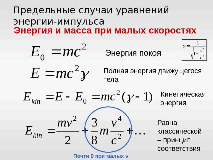 Полная энергия массы