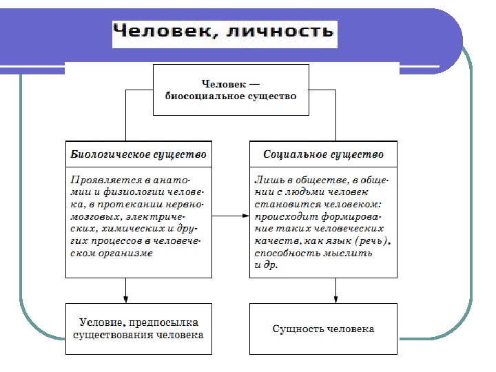 Различие человека и личности