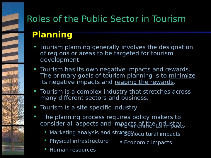 tourism on government