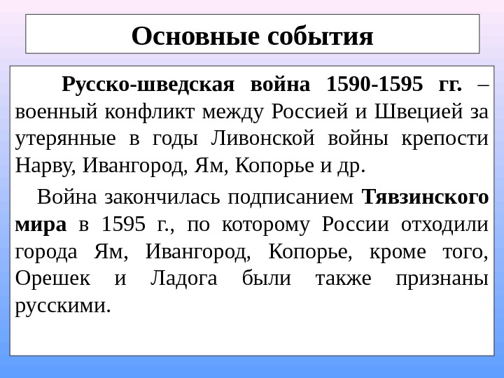 Возвращение балтийского побережья при федоре ивановиче