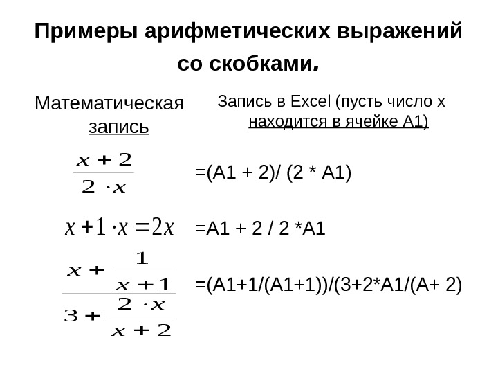 Буквенные арифметические выражения