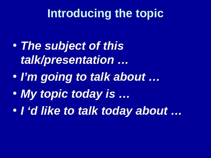 introduction before start presentation