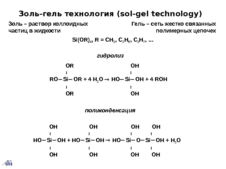 Золь гель метод схема