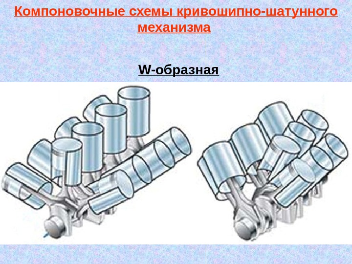 Схемы компоновок кривошипно шатунных механизмов