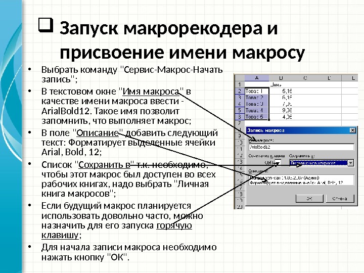 Макросы в презентации powerpoint