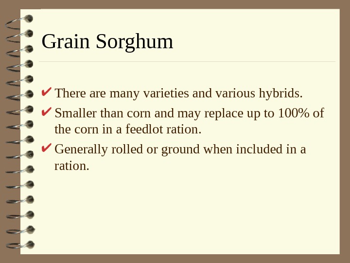 General Livestock Feeding. Classes of Feeds Classifications Classes