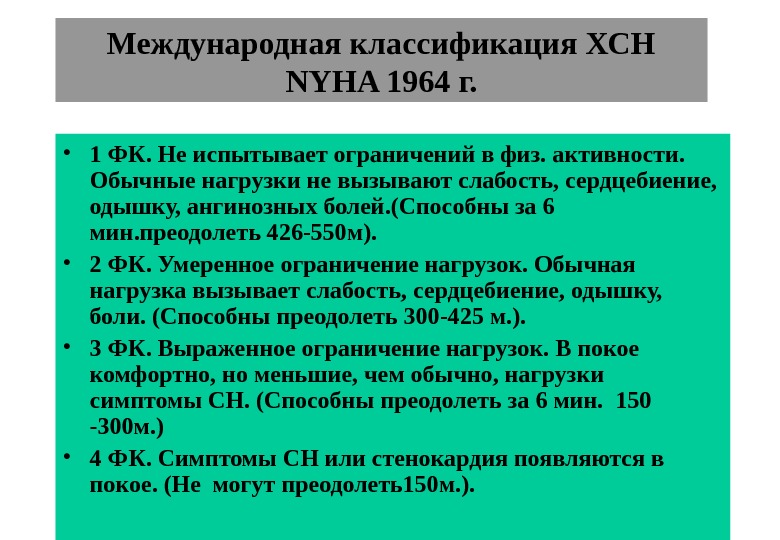 Фк по nyha