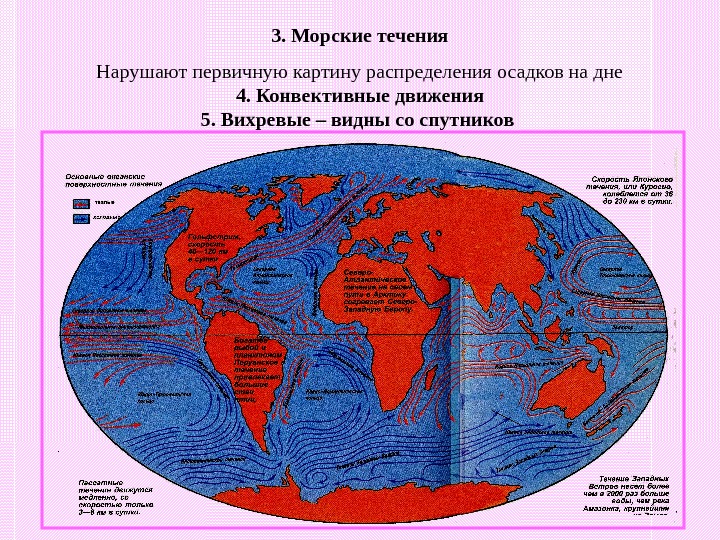 Карта осадков дно