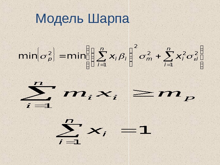 Характеристики шарпа