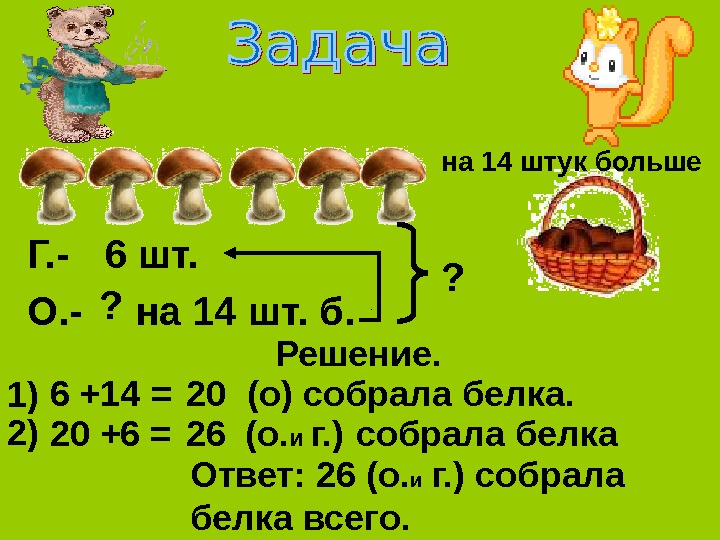 Мы собрали ответы. Задача про штуки. Задачка три бельчонка ответ. Задания приключения белочки ответы. Решение примеров в пределах 10 помоги белкам собрать грибы.