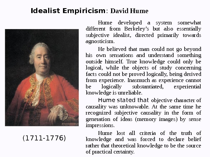 The Philosophy Of The Modern Ages PLAN 