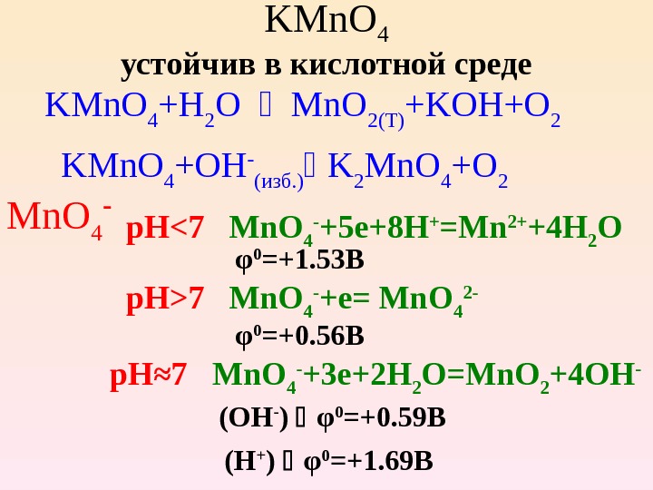 Mn h2o. Kmno4 в щелочной среде реакция. Kmno4. Kmno4 в кислой среде. Kmno4 разложение.