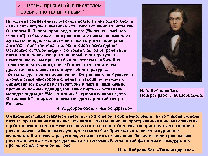 А н островский биография презентация