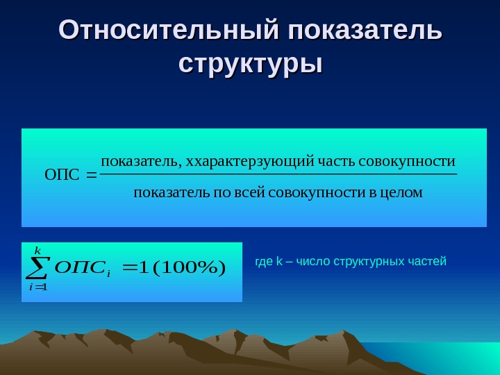 Относительные показатели динамики структуры интенсивности