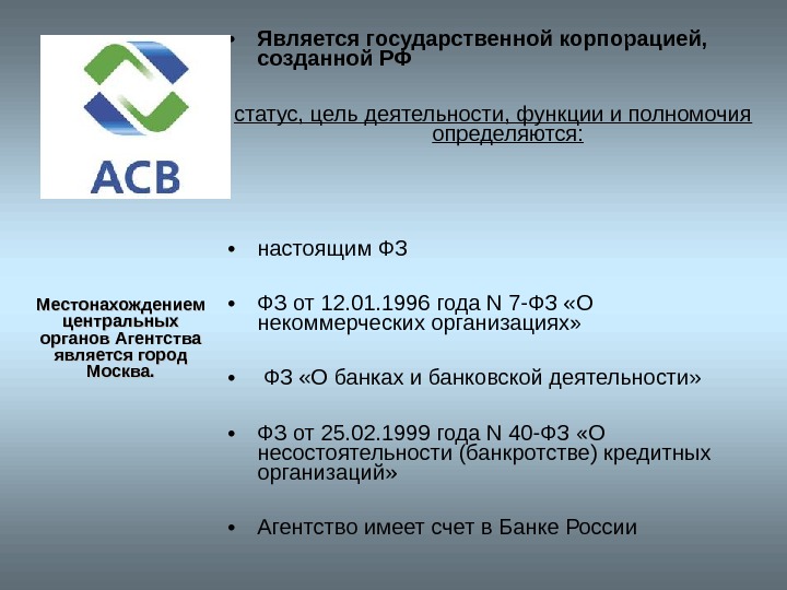 Система страхования вкладов в рф презентация