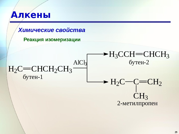 Алкены химические свойства презентация 10 класс