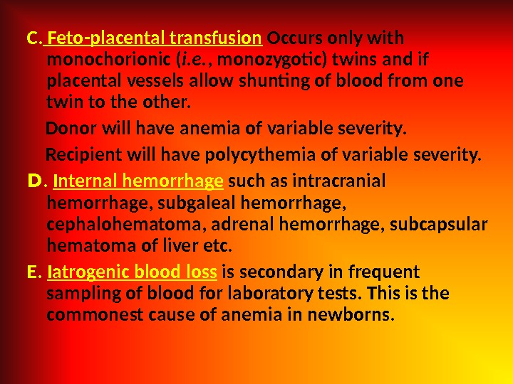 Презентация anemia in children