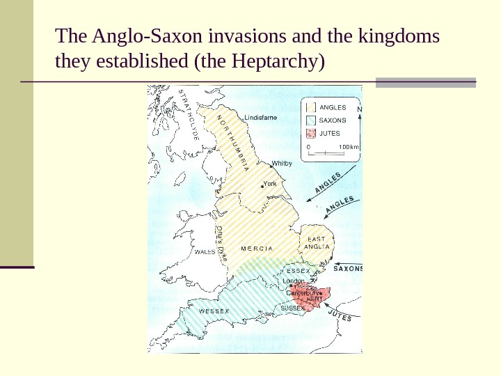 Англосаксонские королевства в британии карта