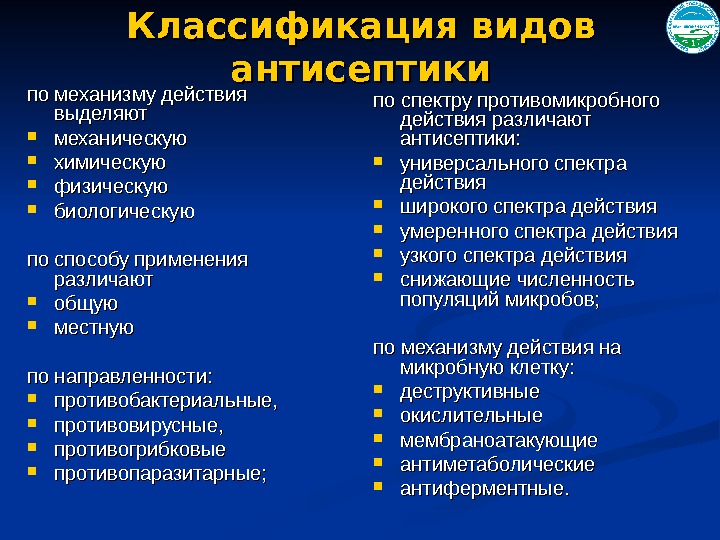 Методы воздействия биологической антисептики на микроорганизмы заполните схему