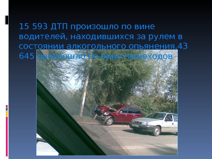 Водителю находящемуся в состоянии. ДТП В состоянии алкогольного опьянения. Основные причины ДТП по вине водителя. Дорожно транспортные происшествия презентация.