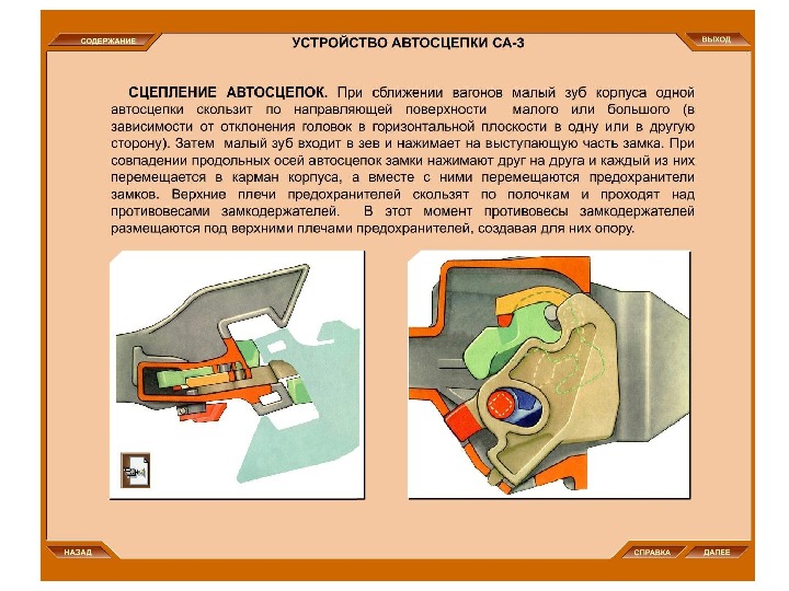 При обрыве автосцепного. Детали автосцепки са-3. Корпус автосцепки са-3. Устройство автосцепного устройства са-3. Сцепление автосцепки са-3.