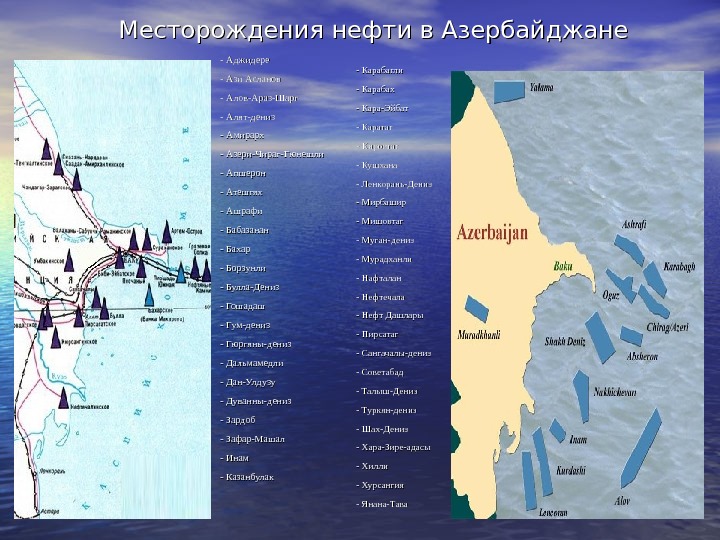 Природные ресурсы азербайджана. Месторождения нефти в Азербайджане. Нефтяные месторождения Азербайджана на карте. Карта месторождений нефти и газа Азербайджана. Карта полезных ископаемых Азербайджана.