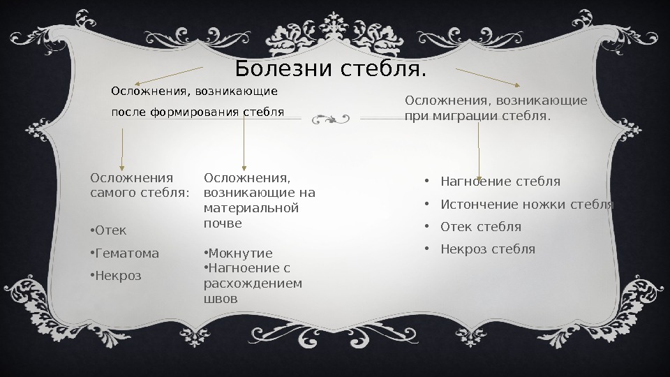 После формирования. Болезни филатовского стебля. Стебель Филатова болезнь. Болезни стебля ЧЛХ презентация. Местные осложнения после формирования филатовского стебля.