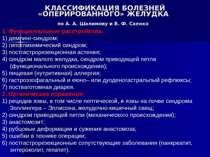 Синдром желудка. Классификация заболеваний оперированного желудка. Класстфикацияболещней оперированного желудка. Классификация болезней оперированного желуд. Синдром оперированного желудка классификация.