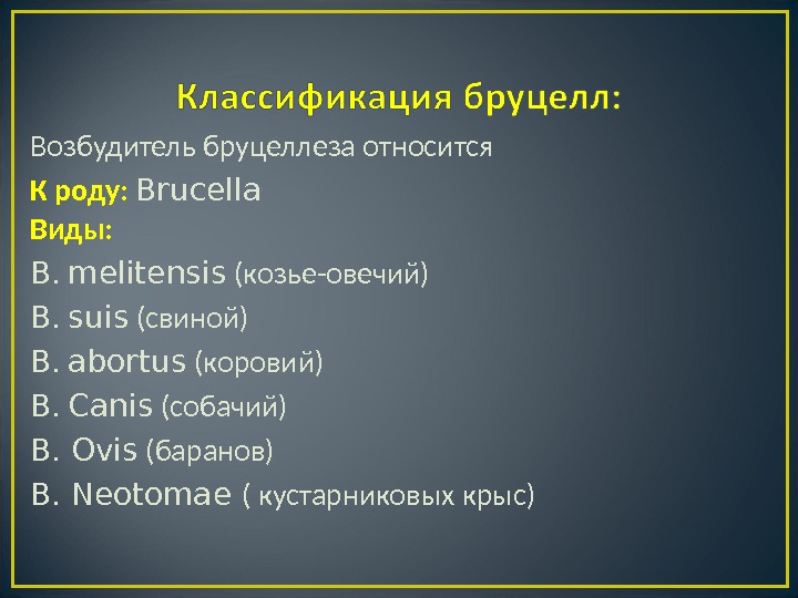 Возбудители бруцеллеза презентация