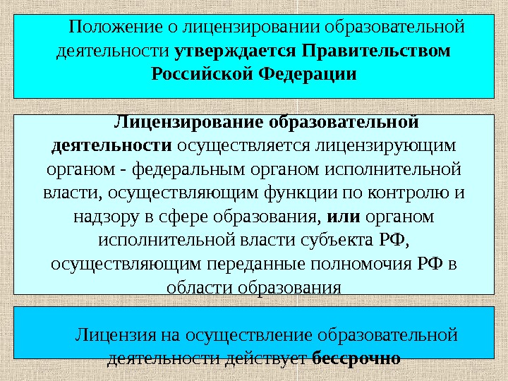 Лицензирование образовательной деятельности презентация