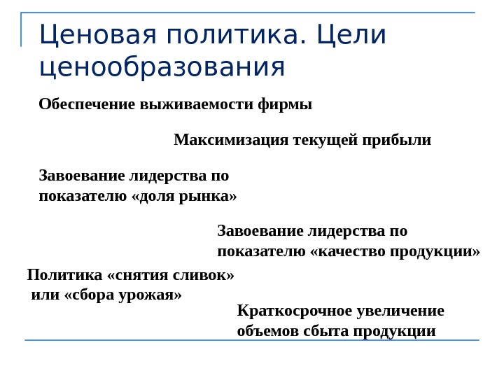 Политика продукции. Цели ценообразования. Цель обеспечение выживаемости политика ценообразования. Ценообразование с целью максимизации прибыли. Ценовая стратегия цель.