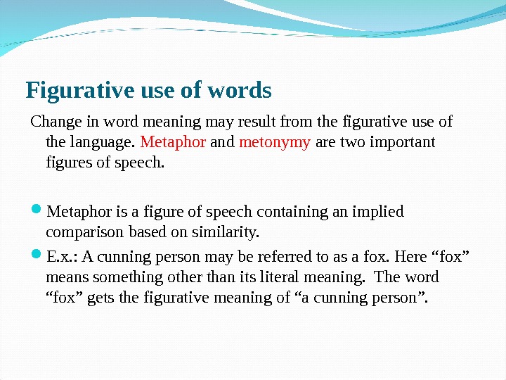 Definition of changes of word meaning