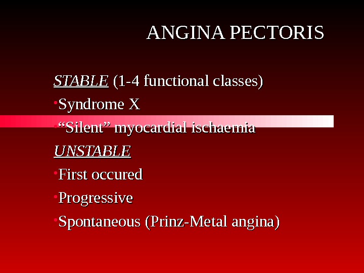 Chest Pain: Differential Diagnosis Vladimir