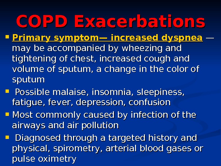 Chronic Obstructive Pulmonary Disease (( COPD