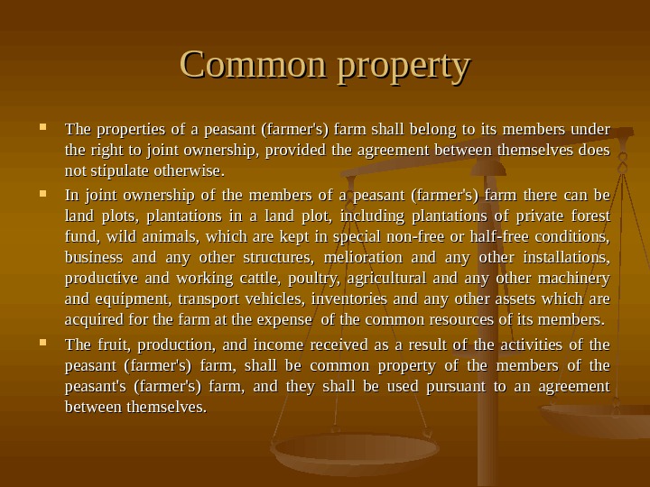 CIVIL LAW Lecture 11 Common property