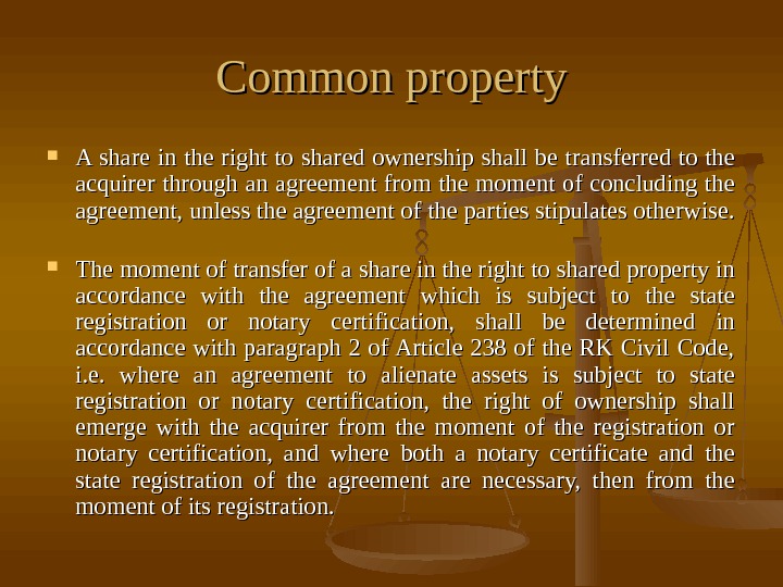 CIVIL LAW Lecture 11 Common property