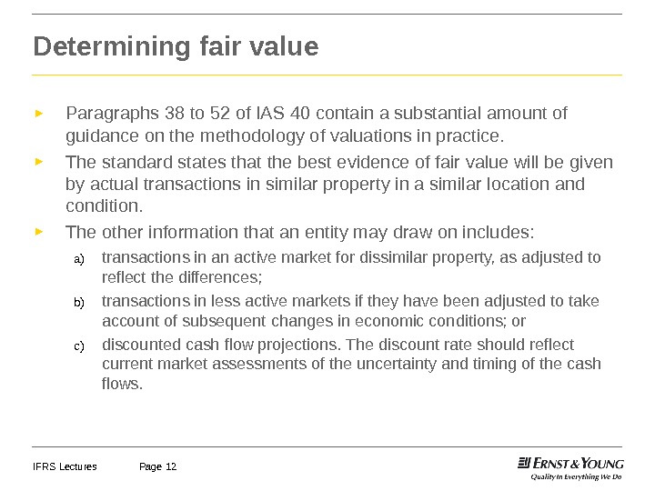 IFRS Lectures Investment Property IFRS Lectures Page