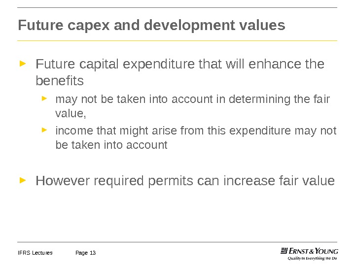 IFRS Lectures Investment Property IFRS Lectures Page