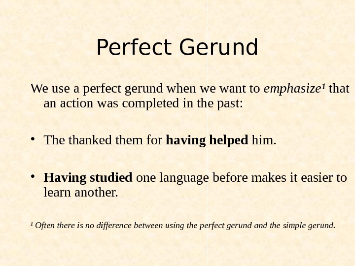 The gerund презентация