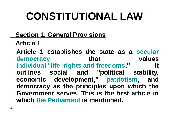 CONSTITUTIONAL LAW The Constitution of Kazakhstan is the