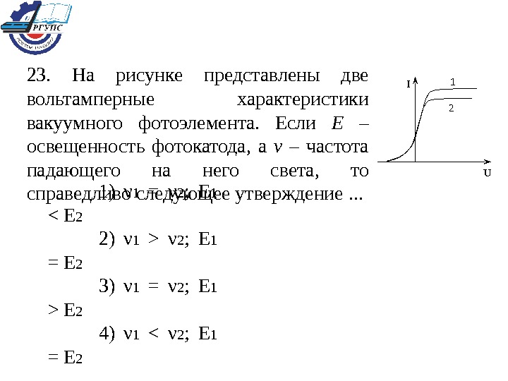 Частота падающего на фотокатод света