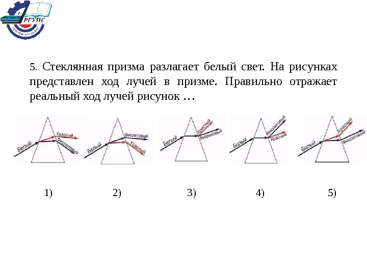 Выберите рисунки на которых правильно показан ход луча света после прохождения