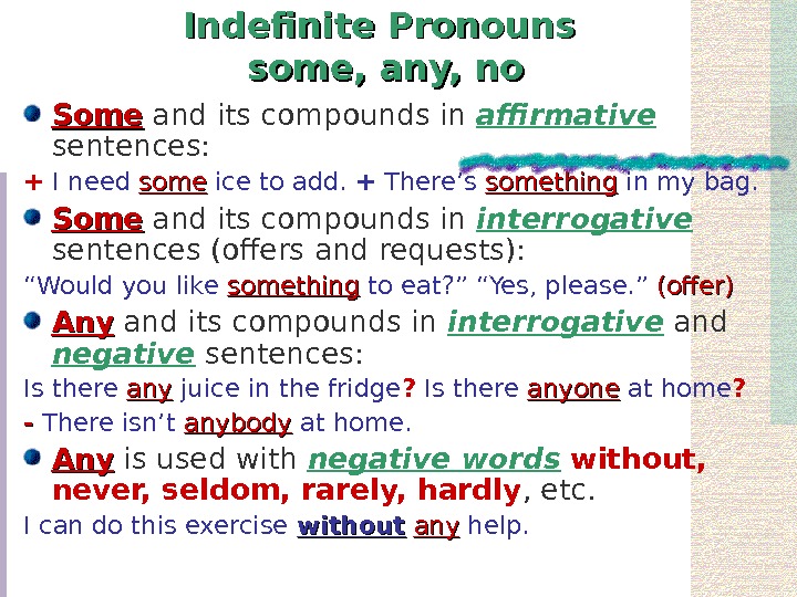 Английские местоимения some. Неопределенные местоимения (indefinite pronouns). Местоимения some any. Indefinite pronouns в английском. Indefinite pronouns some any.