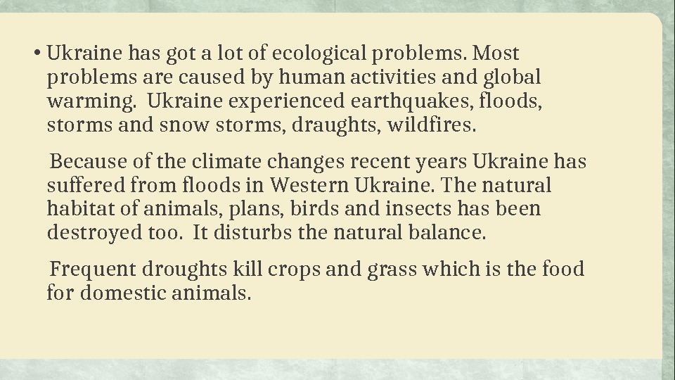 environmental problems in ukraine essay