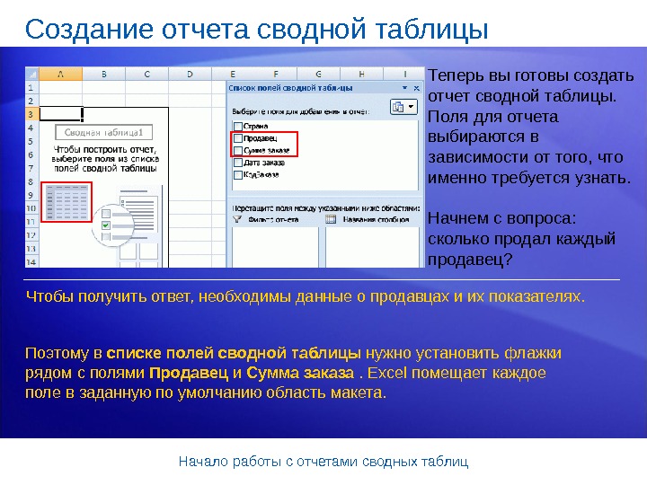 Как создать отчет