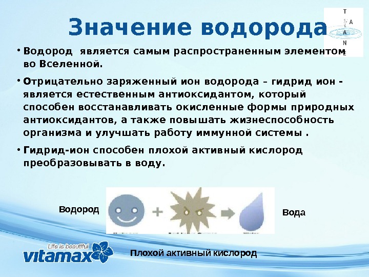 Использование водорода. Значение водорода. Роль водорода в организме. Роль водорода в организме человека. Роль водорода в природе.