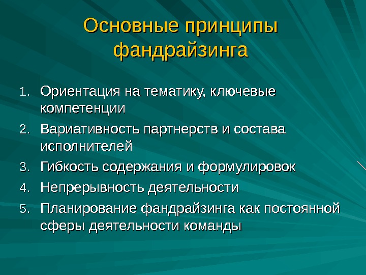 План фандрайзинговой компании