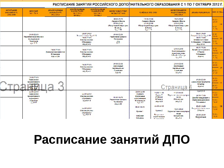 Можно ли расписание. Расписание занятий ДПО. Расписание занятий по дополнительной профессиональной программе.