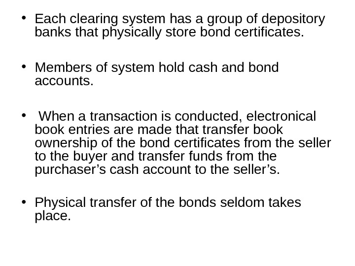 International Bond Market Plan: 1. Structure Of